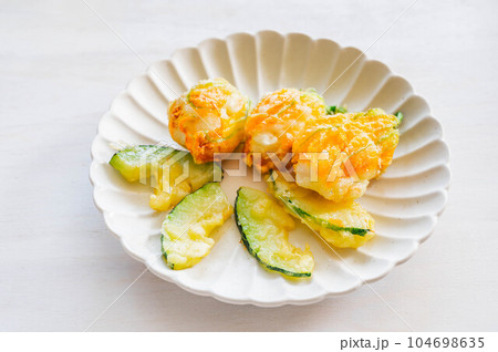 季節料理 花ズッキーニのフリット 季節料理 花ズッキーニのフリット 104698635