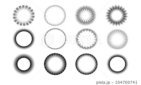 漫画の集中線セット 漫画の集中線セット 104700741