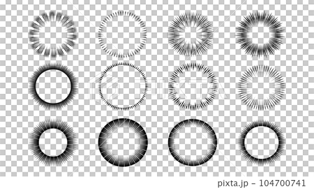 漫画の集中線セット 漫画の集中線セット 104700741