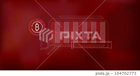 Clear and concise infographic of bitcoin price fall. 104702773