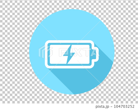 充電中のフラットデザインアイコン 充電中のフラットデザインアイコン 104703252