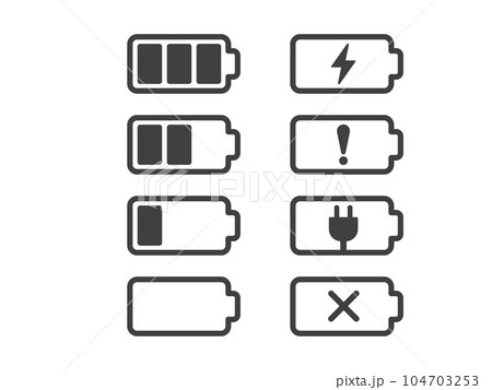 シンプルな充電のアイコンセット 104703253
