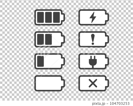 シンプルな充電のアイコンセット 104703253
