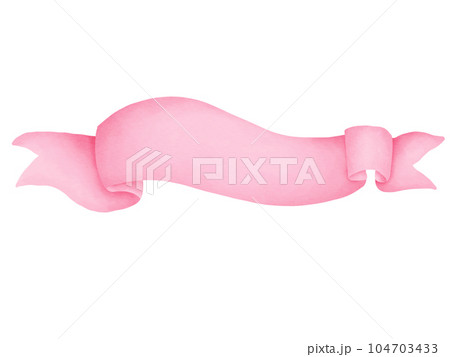 Watercolor ribbon label 104703433