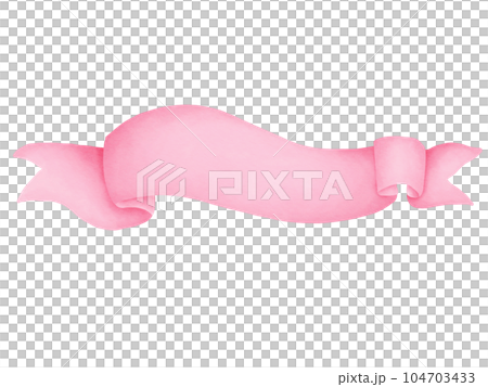 Watercolor ribbon label 104703433
