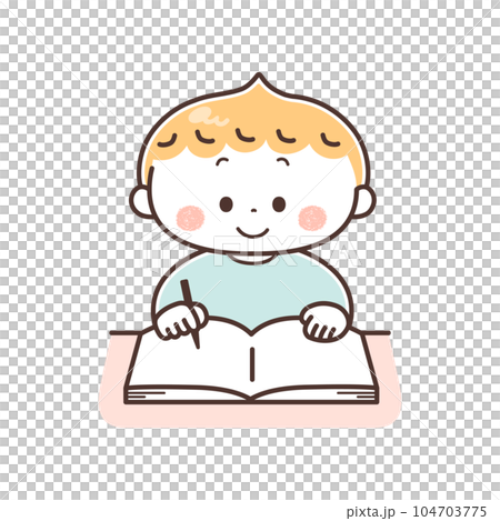 勉強する男の子 勉強する男の子 104703775