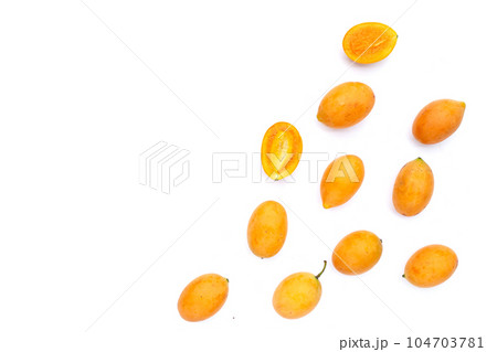 Marian plum fruit isolated on white background Marian plum fruit isolated on white background 104703781