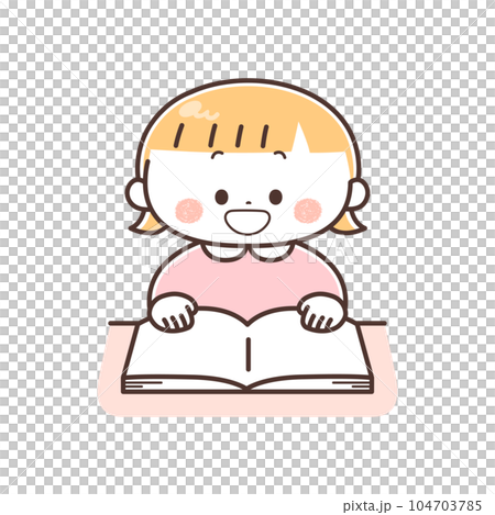 本を読む女の子 本を読む女の子 104703785