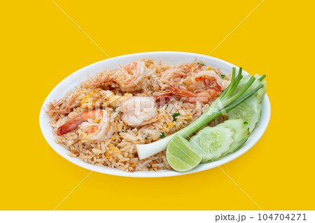 Prawn and egg fried rice Prawn and egg fried rice 104704271