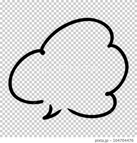 鋼筆手寫語音氣泡素材_黑色 104704476