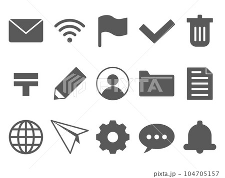メッセージに関連するアイコンのセット メッセージに関連するアイコンのセット 104705157