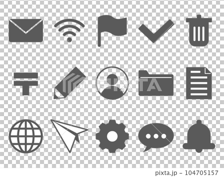 メッセージに関連するアイコンのセット メッセージに関連するアイコンのセット 104705157