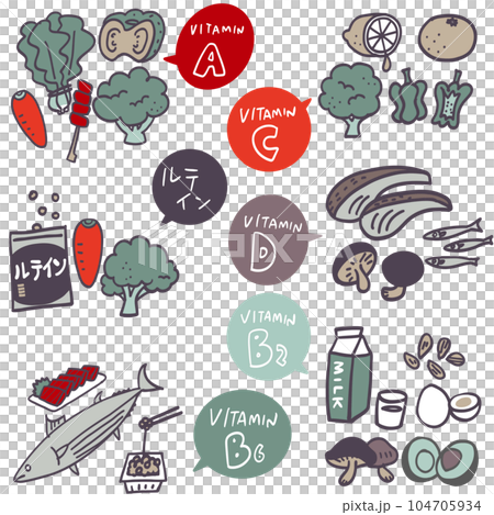 Foods that provide vitamins that are good for the eyes 104705934