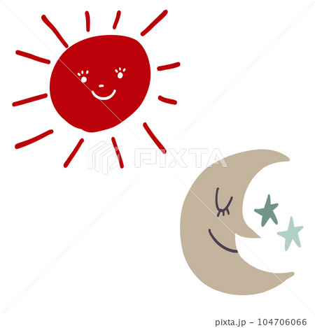 かわいい太陽と月 かわいい太陽と月 104706066