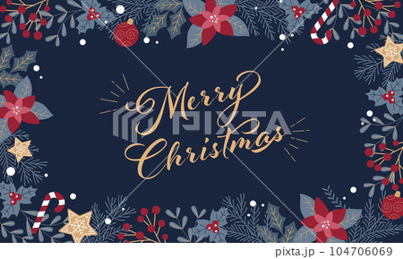 クリスマスのベクターイラストフレーム背景 104706069