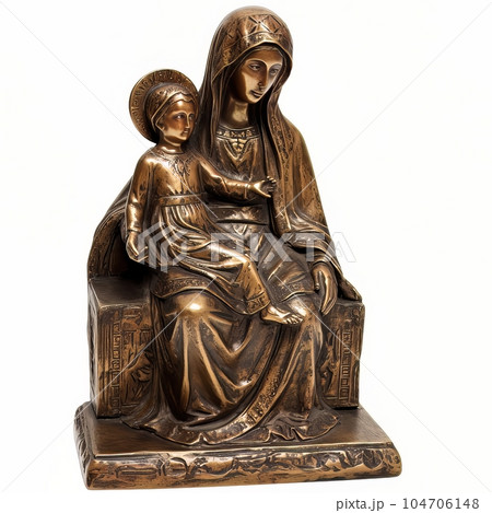 Statue of the Orthodox Virgin Mary with the Child AI 104706148