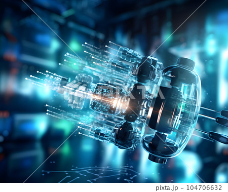 イラスト素材: 抽象的な医学研究イメージ 104706632