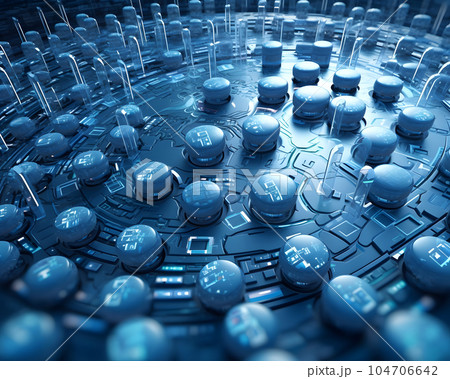 イラスト素材: 抽象的な医学研究イメージ イラスト素材: 抽象的な医学研究イメージ 104706642