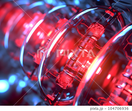 イラスト素材: 抽象的な医学研究イメージ イラスト素材: 抽象的な医学研究イメージ 104706936