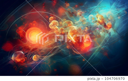 イラスト素材: 抽象的な医学研究イメージ イラスト素材: 抽象的な医学研究イメージ 104706970