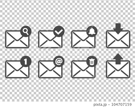 Mail icon set Mail icon set 104707159