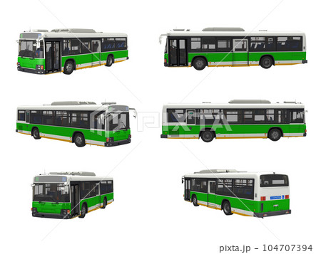 バス　路線バス　公共交通　車両 104707394