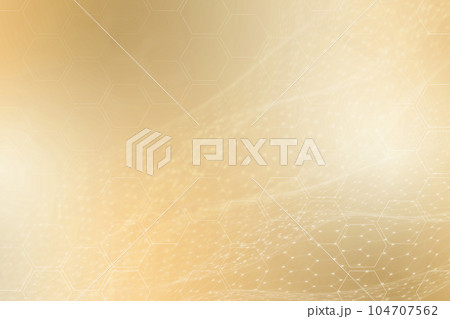 グラデーションが綺麗な六角形で構成された背景イラスト素材 104707562
