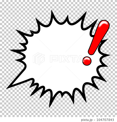 爆炸爆炸型圓形氣球帶感嘆號 104707843