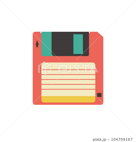 Floppy disk retro flat style Floppy disk retro flat style 104709167