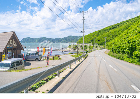 中泊町 海岸線 町並み 中泊町 海岸線 町並み 104713702
