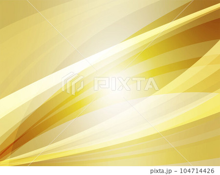 インターネットテクノロジーをイメージした発光色の波形抽象背景イラスト_ライトゴールド 104714426