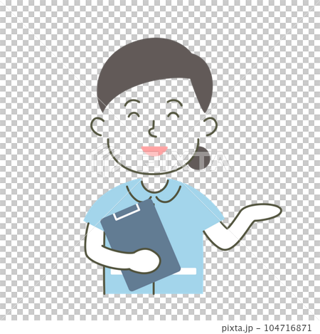 カルテを持った看護師のイラスト 104716871