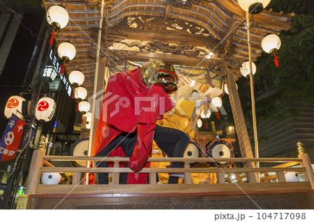 獅子舞 山車祭り 夏祭り ハヤシ ししまい 獅子舞 山車祭り 夏祭り ハヤシ ししまい 104717098