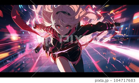 近未来都市を駆ける女の子アンドロイド 近未来都市を駆ける女の子アンドロイド 104717683