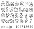 アルファベットフォントの線画 104718659