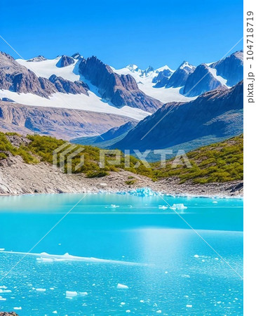 ロスグラシアレス国立公園のイラスト素材 [104718719] PIXTA