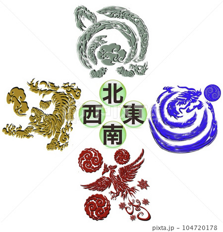 風水四神額　青龍　白虎　朱雀　玄武　風水パワーアート　無病息災　長寿　幸運　額 風水四神額 青龍 白虎 朱雀 玄武 風水パワーアート 無病息災