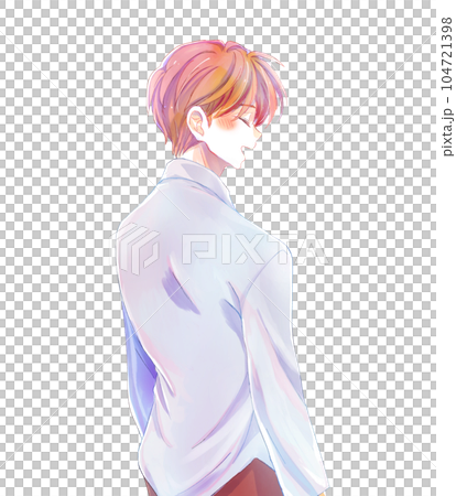 幸せそうに笑う男性 104721398