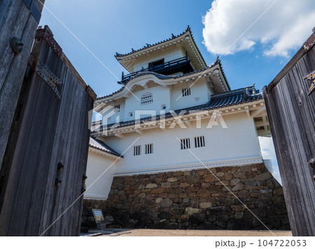 夏の青空と掛川城天守 静岡県掛川市 夏の青空と掛川城天守 静岡県掛川市 104722053