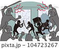 暴徒化して店舗を襲撃する市民 104723267