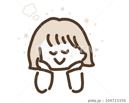 素敵な将来を考えている可愛いほわほわした女の子 104723356