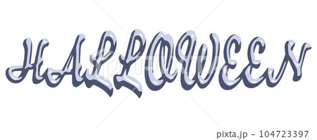 メタリック風なHALLOWEENの文字の素材 メタリック風なHALLOWEENの文字の素材 104723397