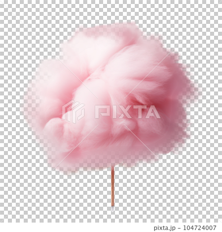 Pink cotton candy isolated. Illustration AI Generative 104724007