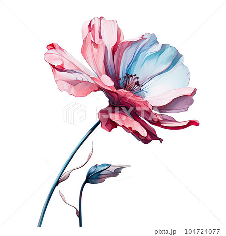 Watercolor flower. Illustration AI Generative Watercolor flower. Illustration AI Generative 104724077