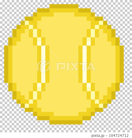 Pixel illustration of a tennis ball Pixel illustration of a tennis ball 104724712