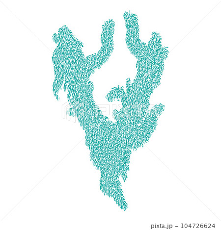 Bizarre decorative letter.Art font. Bizarre decorative letter.Art font. 104726624