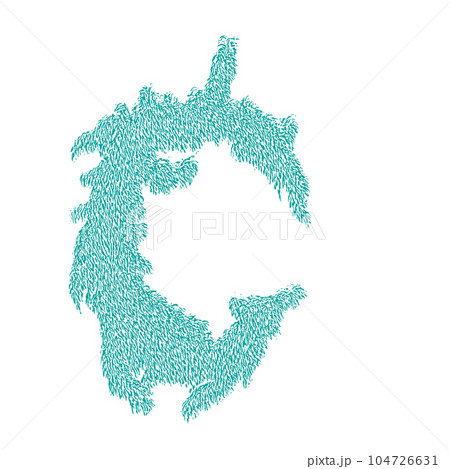 Bizarre decorative letter.Art font. 104726631