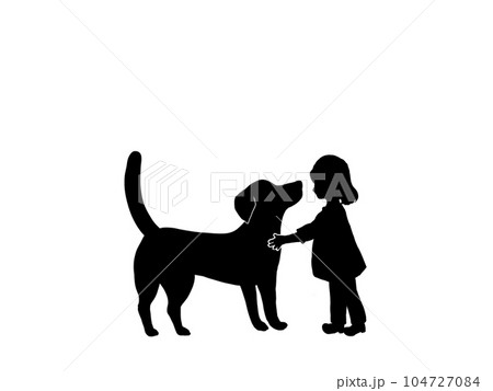 子どもとラブラドールレトリバー 104727084