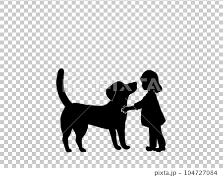 子どもとラブラドールレトリバー 104727084