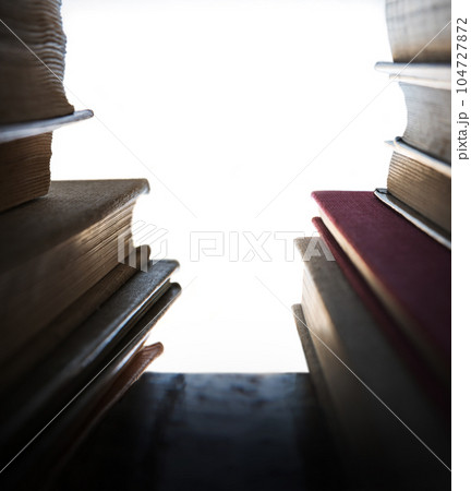 Old books on shelf. Ancient background Old books on shelf. Ancient background 104727872